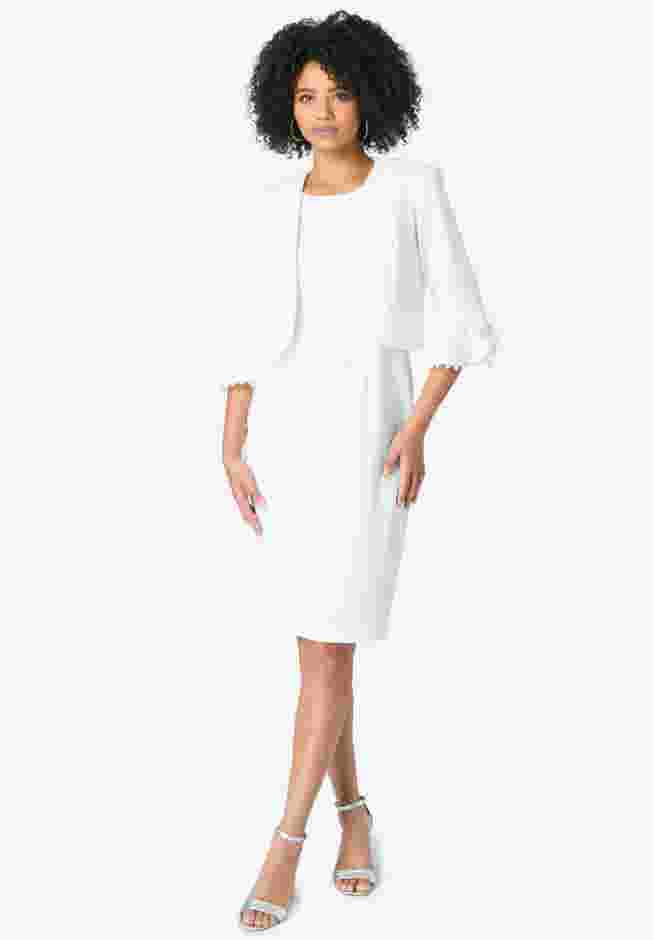 Pearl-Detail Dress and Jacket image number 0