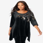 Velour Hanky Hem Tunic image number null