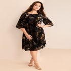 Velvet Burnout Swing Dress image number null