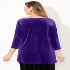 AnyWear Velvet V-Neck Tunic image number null