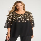 Georgette Flutter Top image number null