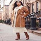Faux Shearling Midi Coat image number 0