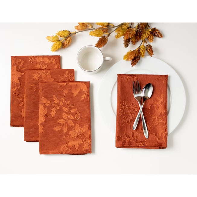Set of 4 Vintage Leaves Napkins image number 0