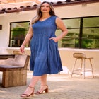 Crushed Jersey Knit Tank Dress image number 2