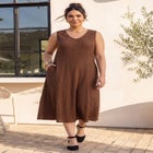 Crushed Jersey Knit Tank Dress image number 0