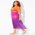 Twist Front Mesh Cut-Out Cover Up Dress image number null