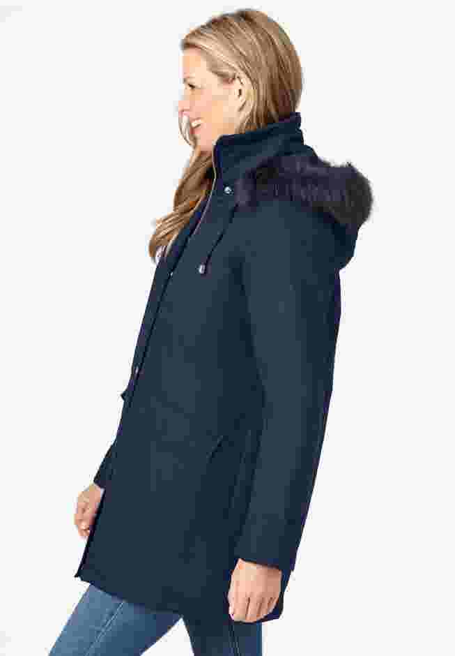 Faux Fur Down Parka Coat image number 2