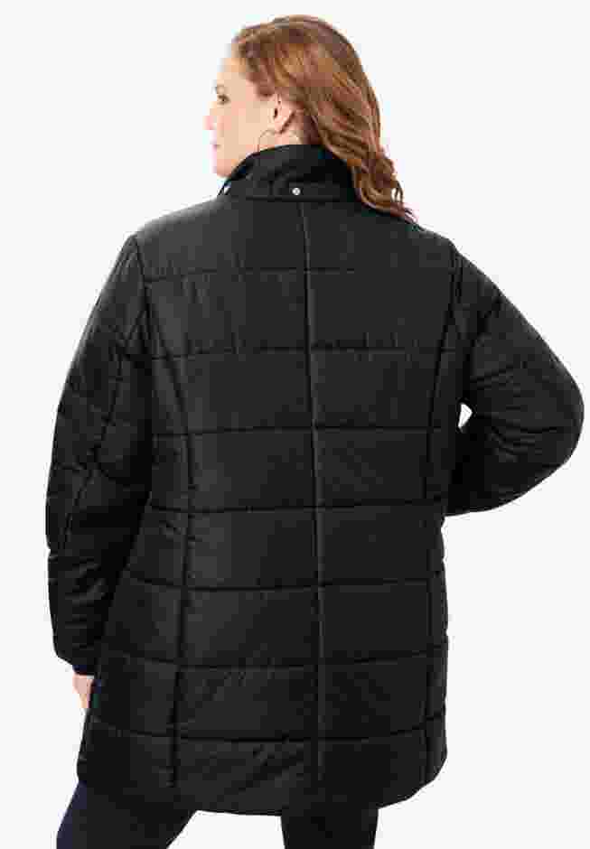Classic Length Quilted Puffer Jacket image number 2