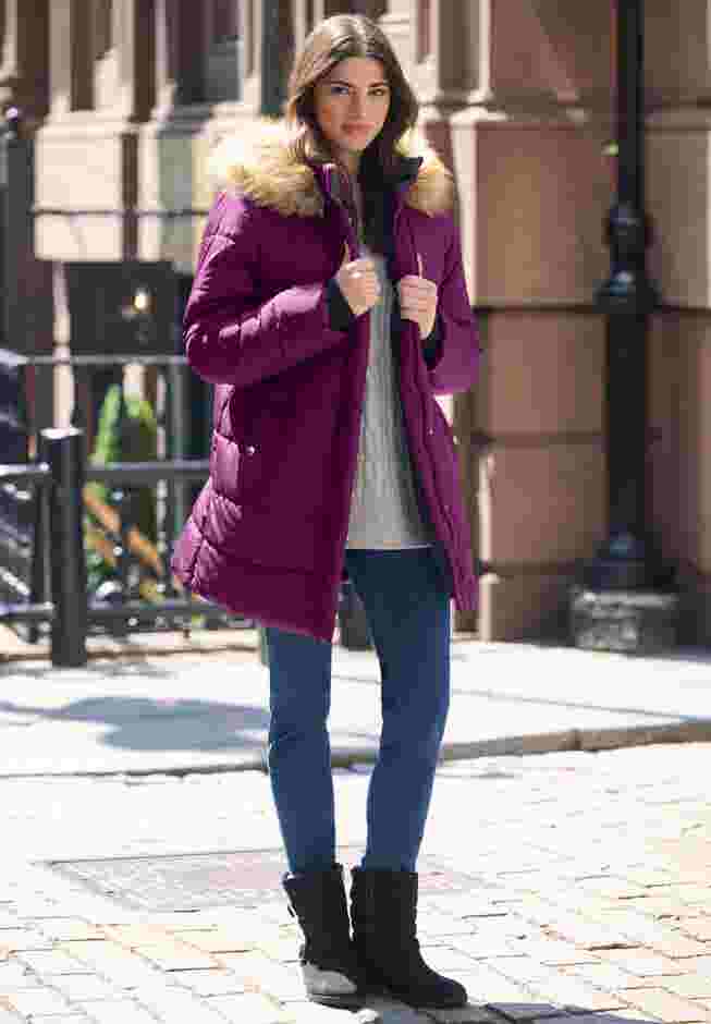 Classic Length Quilted Puffer Jacket image number 0