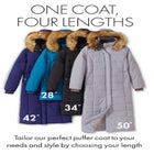 Plus Size Maxi Length Puffer Coat image number null