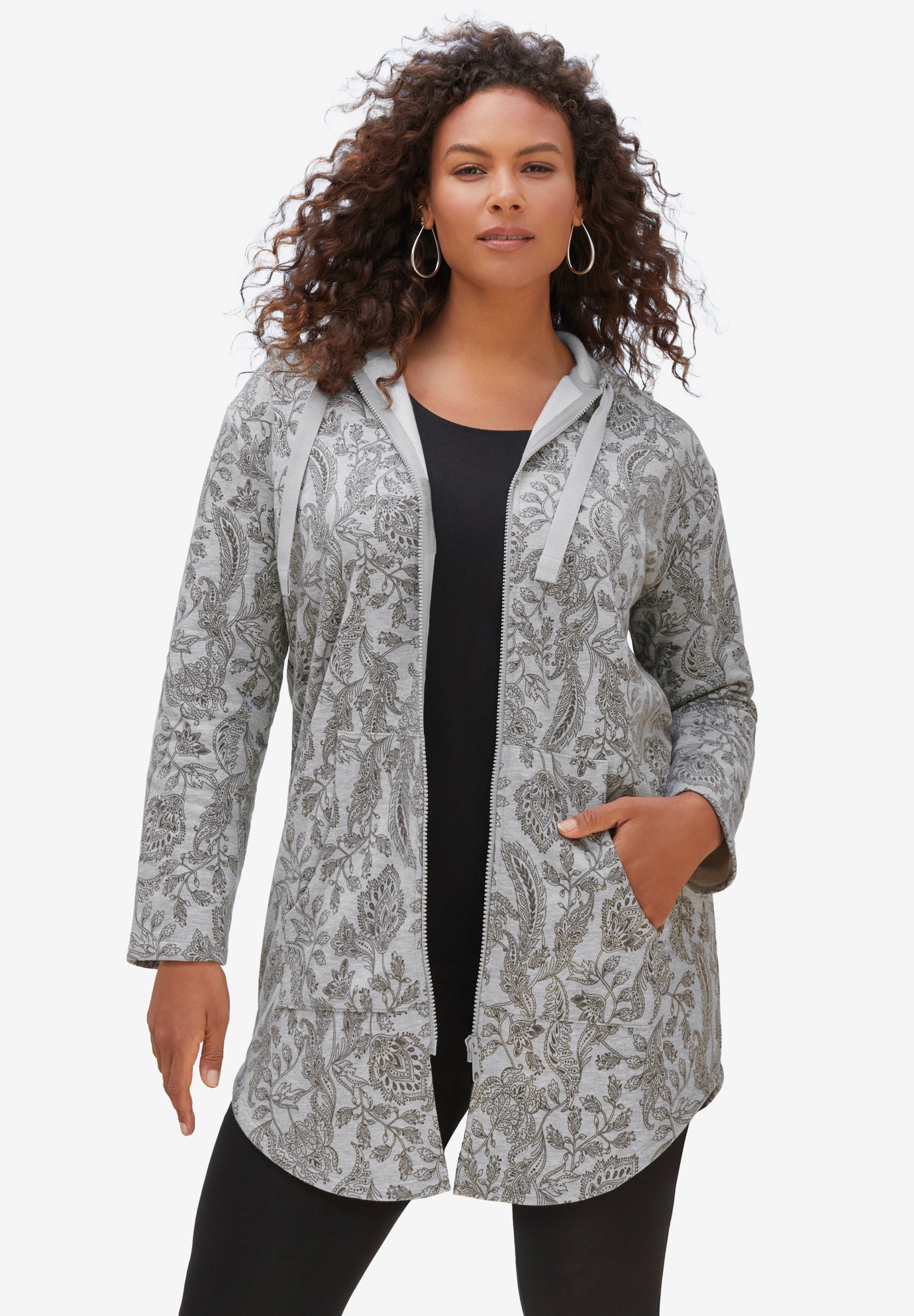 Fleece Zip Hoodie Sweatshirt image number 0
