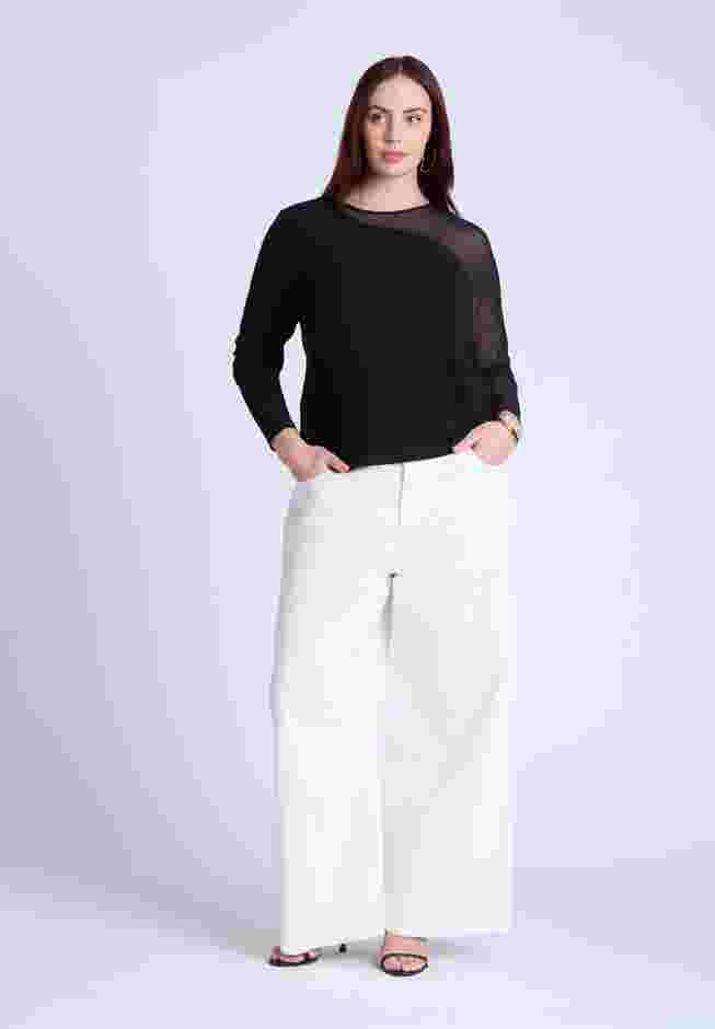 Mesh Combo Long Sleeve Top image number 2