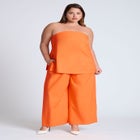 Linen Blend Column Tube Top image number null