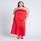 Column Satin Tube Top image number null