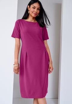 Crepe Fit and Flare Dress