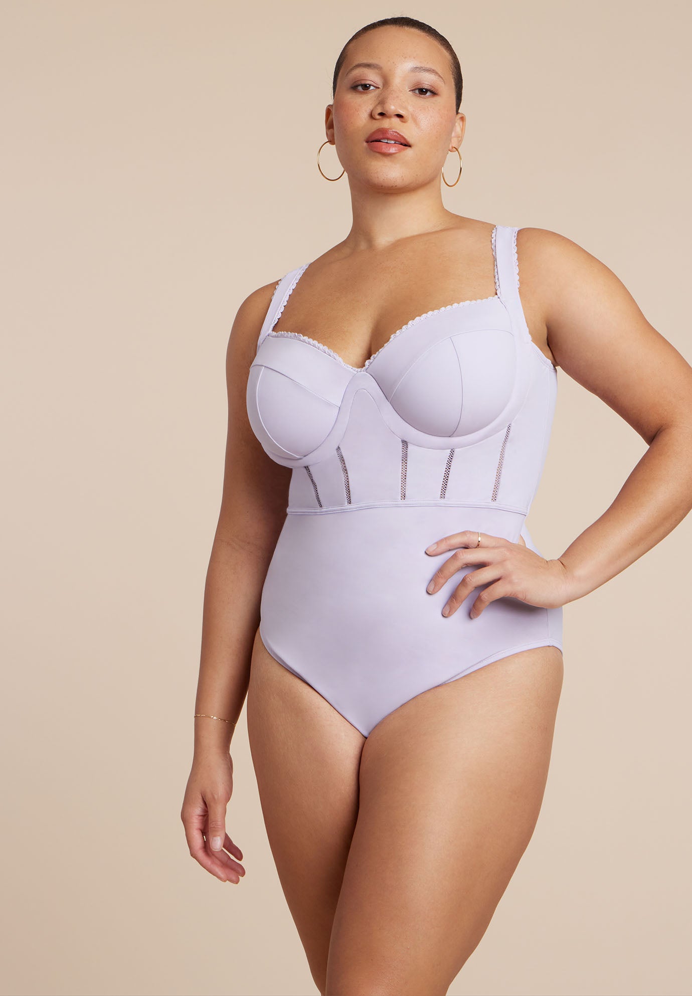 Lace Detail Corset One Piece image number 0