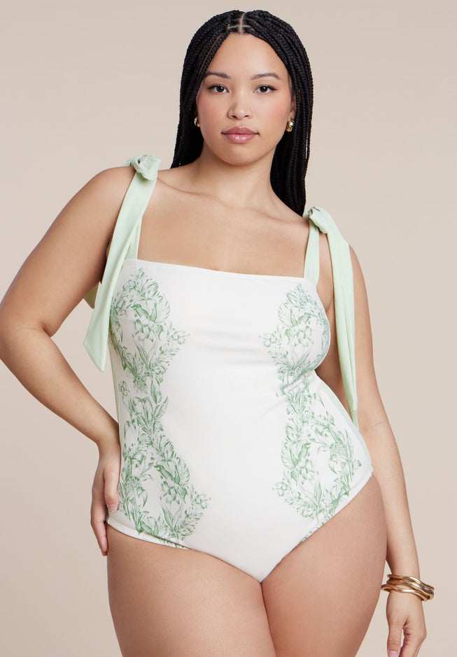 Tie Strap One Piece-Braided Petals image number 3