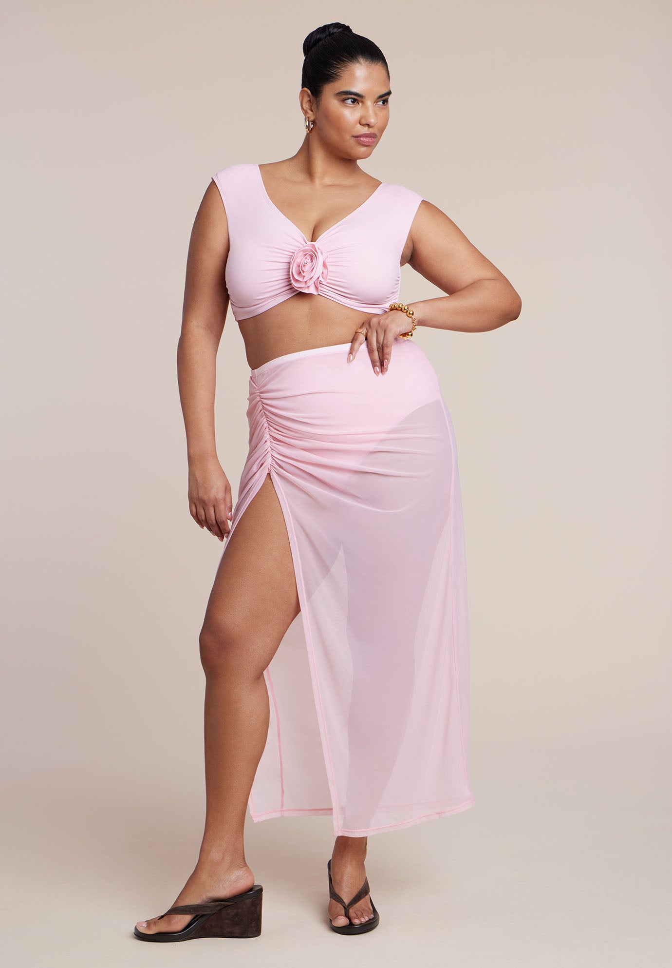 Off The Shoulder Rosette Top image number 4