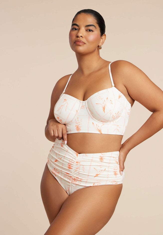 Ruched Highwaist Bikini Bottom image number 2