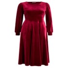 Crew Neck Velvet Midi Dress image number 5