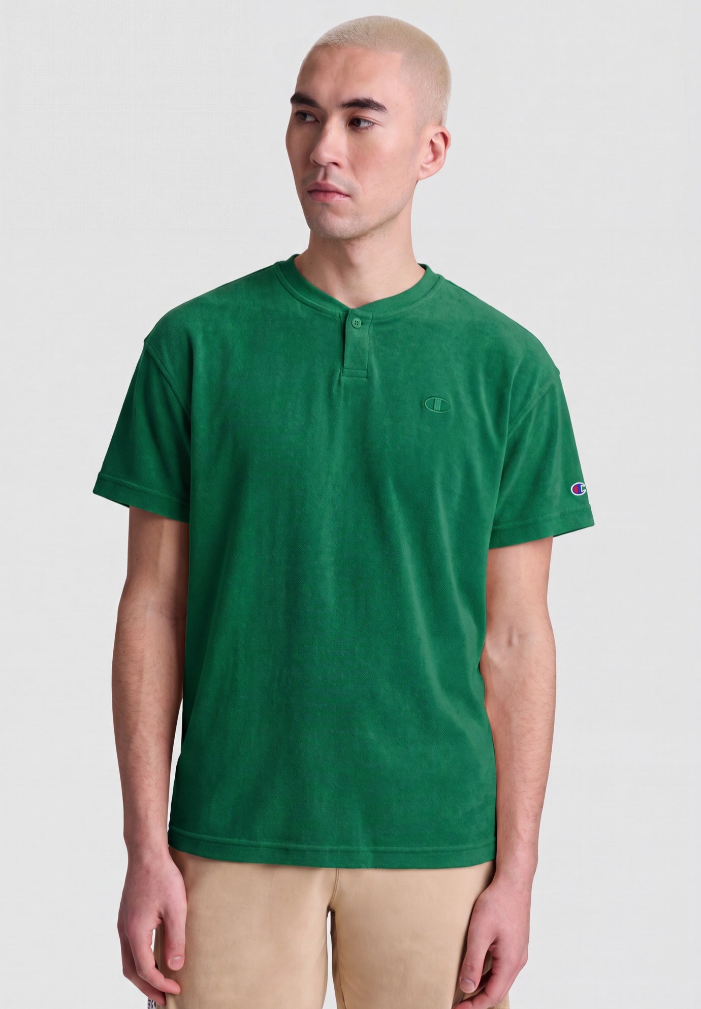 Champion&reg; Textured Henley image number 0