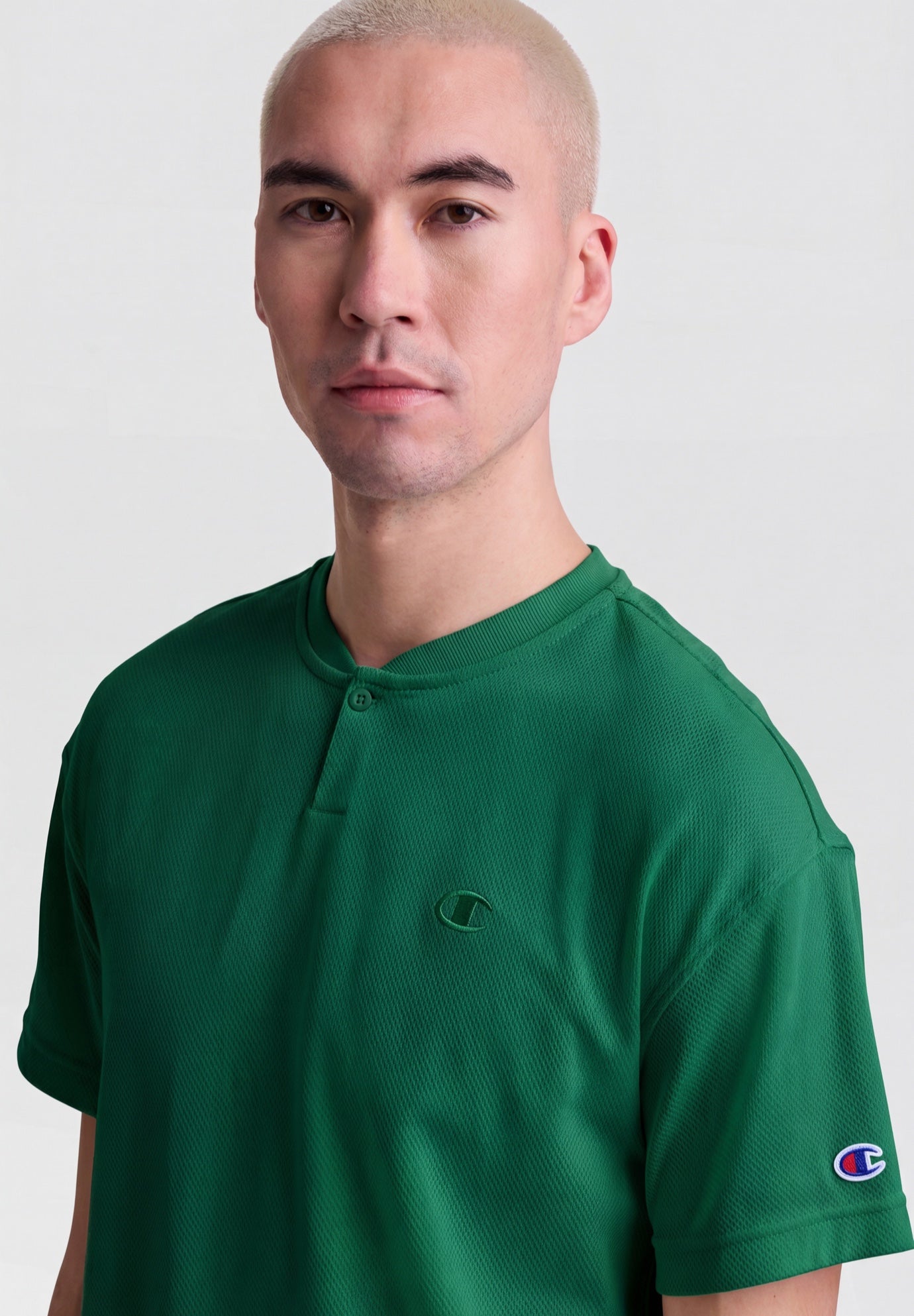 Champion&reg; Textured Henley image number 1