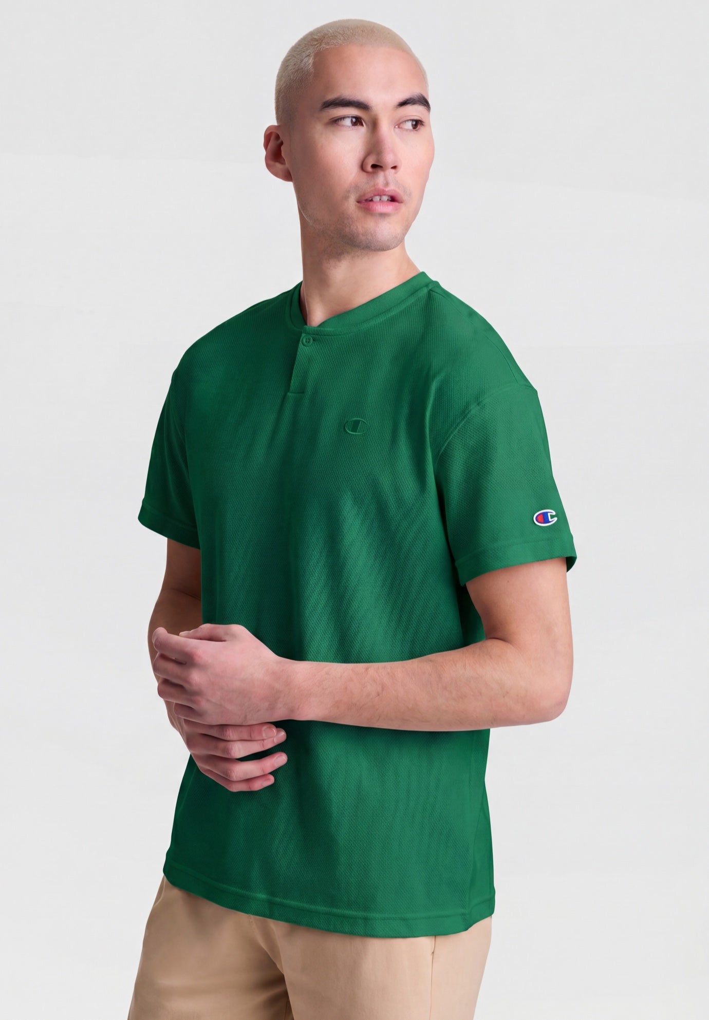 Champion&reg; Textured Henley image number 2