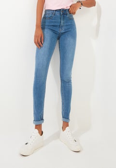 Stretch Denim Slim Straight Jeans