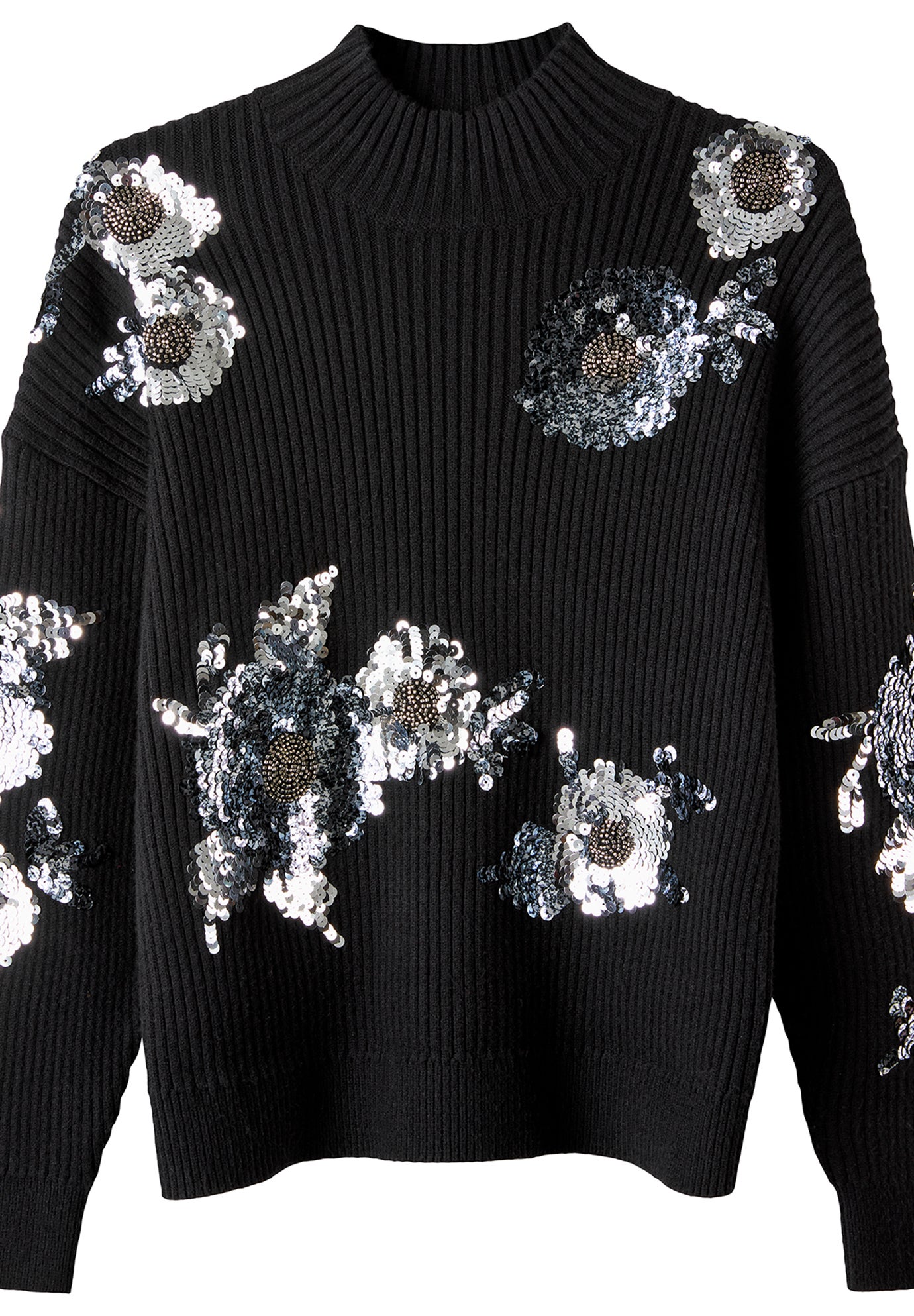 Mockneck Shimmer Sweater image number 1