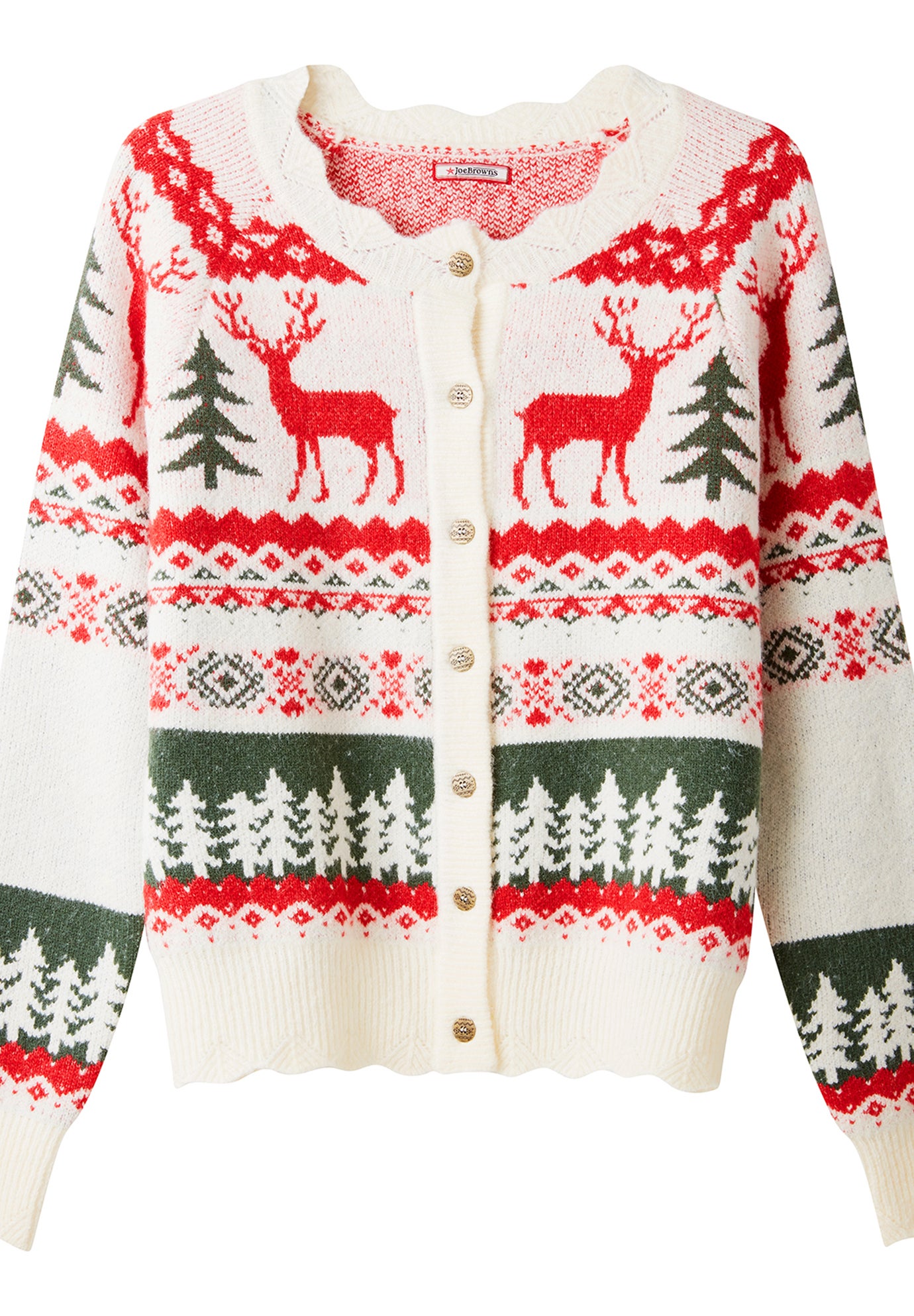 Novelty Reindeer Cardigan Sweater image number 1