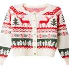 Novelty Reindeer Cardigan Sweater image number null