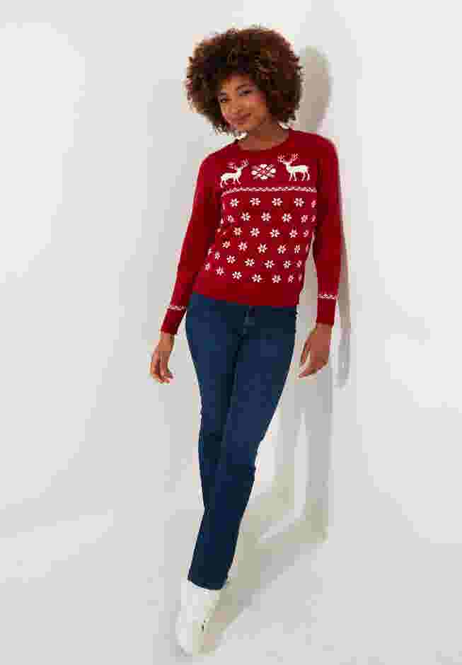 Novelty Holiday Snowflake Pullover Sweater image number 2