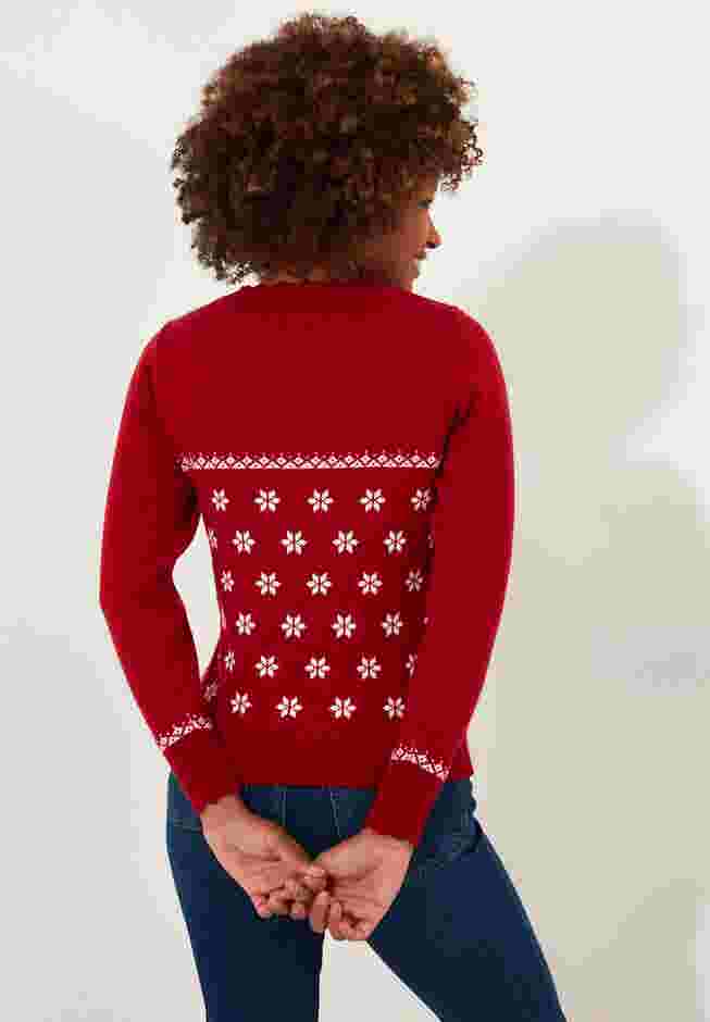 Novelty Holiday Snowflake Pullover Sweater image number 5