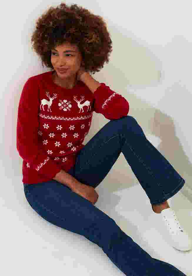 Novelty Holiday Snowflake Pullover Sweater image number 0