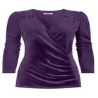 V-Neck Velvet Wrap Top image number null