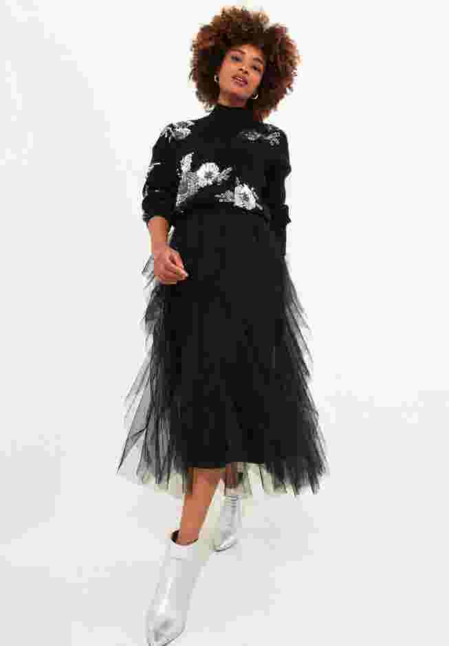 TULLE MIDI SKIRT image number 0