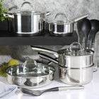 12-Piece Stainless Steel Cookware & Kitchen Tool Set image number null