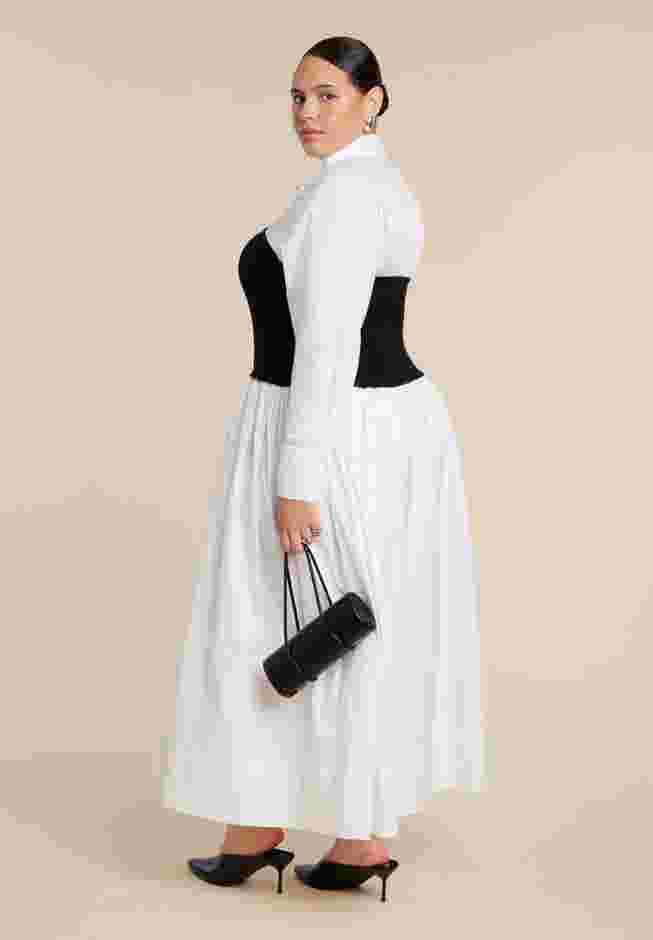 Sweater Twofer Shirt Dress image number 2