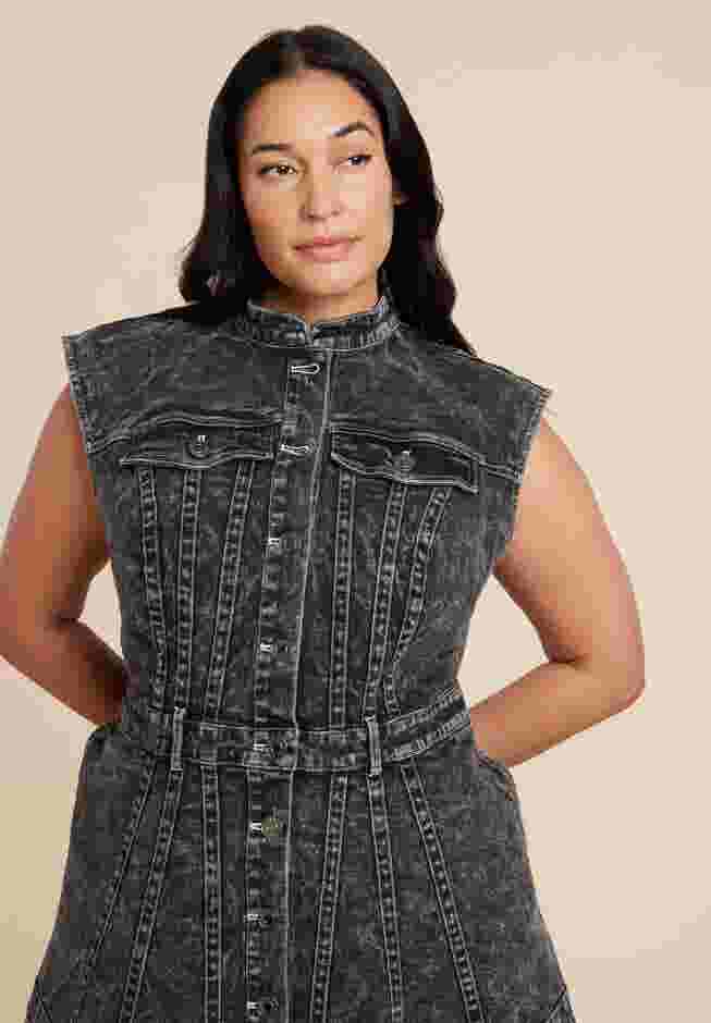 Fit And Flare Denim Dress image number 2