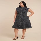 Fit And Flare Denim Dress image number null