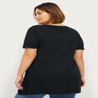 Side Point Hem Scoop Neck Tunic image number null