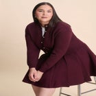 Gold Button Cropped Cardigan image number null