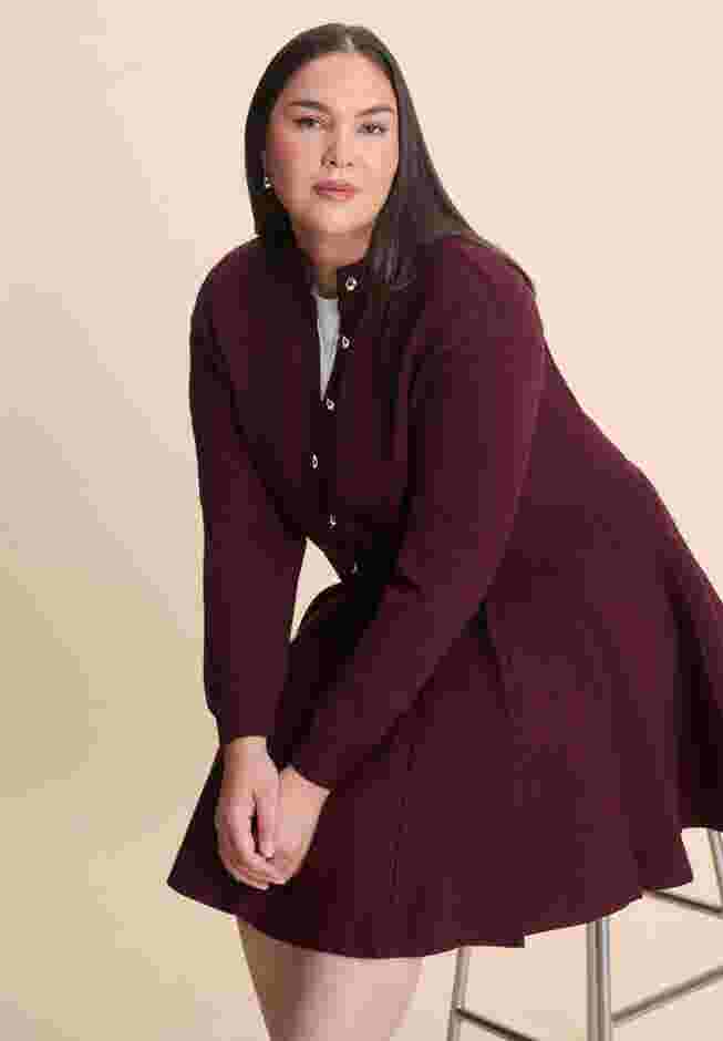 Gold Button Cropped Cardigan image number 3