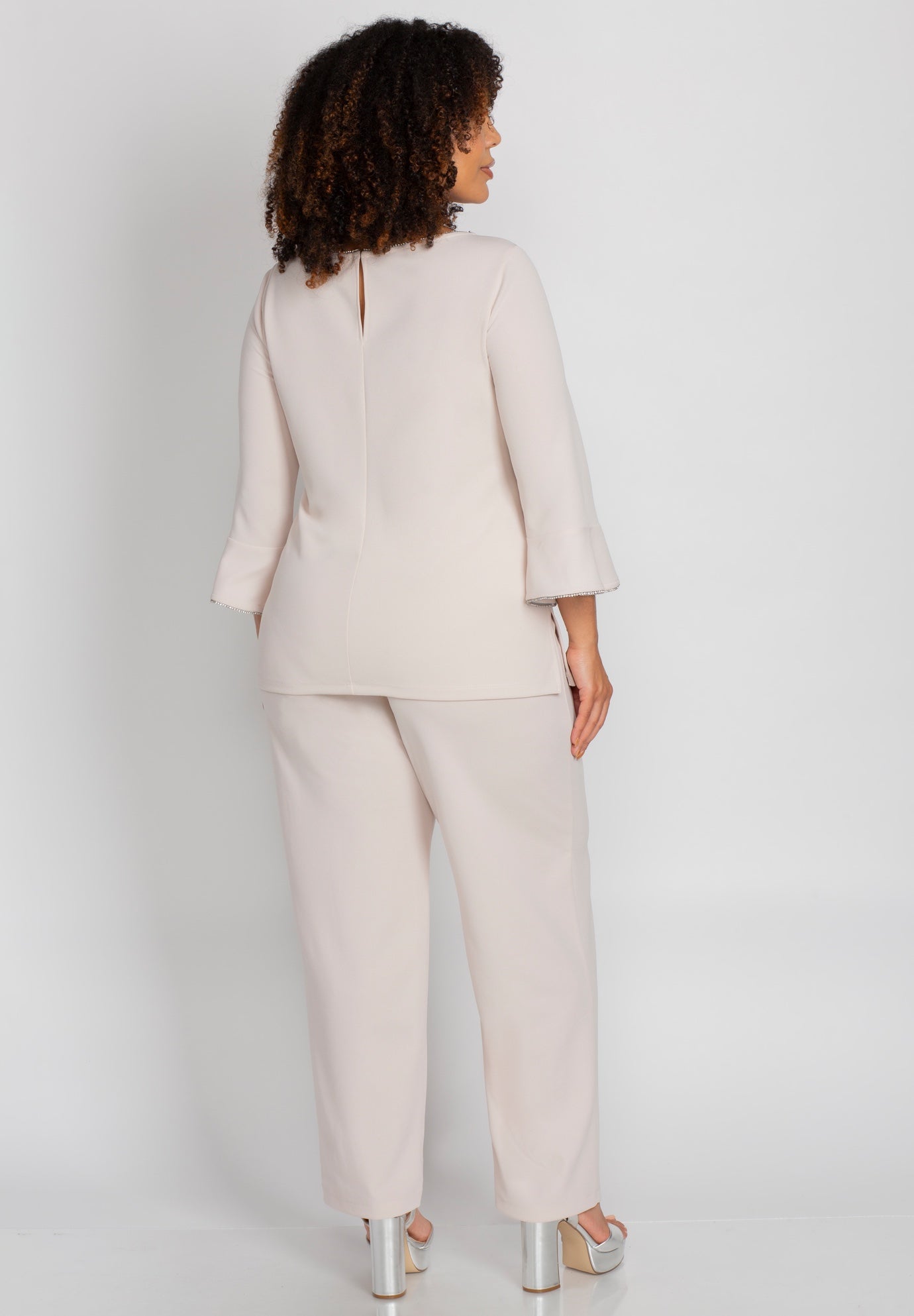 Flounce Top & Pant 2-Piece Pant Suit image number 1