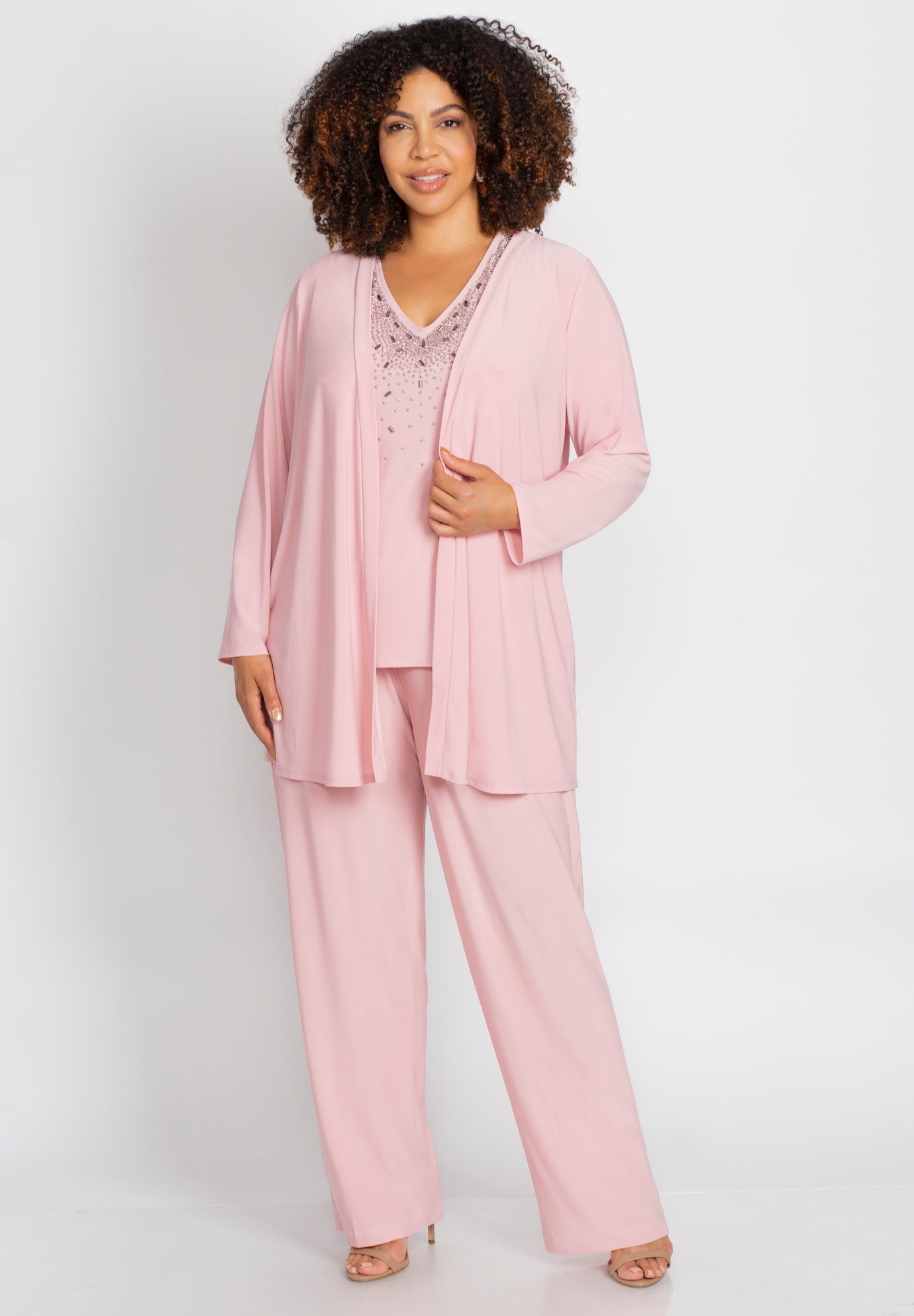 Embellished 3-Piece Pant Suit image number 0