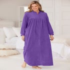Smocked Velour Long Robe image number null