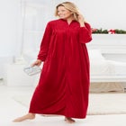 Smocked Velour Long Robe image number null