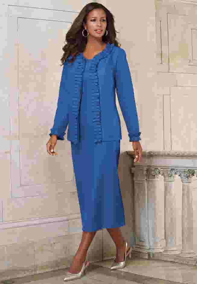 Pleated Suit Jacket Dress image number 4