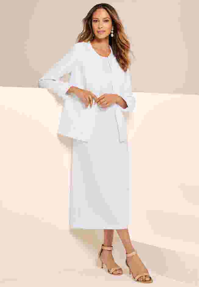 Pleated Suit Jacket Dress image number 0