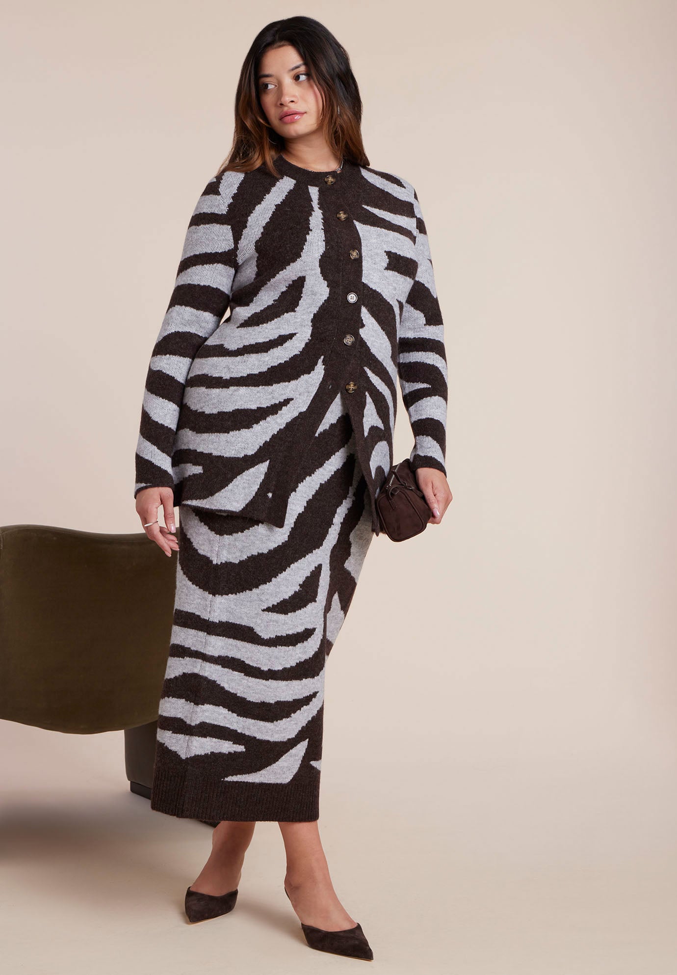 Intarsia Maxi Skirt image number 2